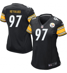 Women's Nike Pittsburgh Steelers #97 Cameron Heyward Game Black Team Color NFL Jersey