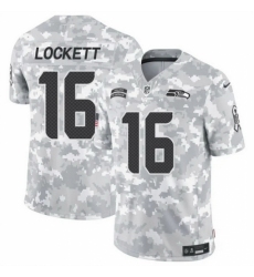 Men's Seattle Seahawks #16 Tyler Lockett 2024 F U S E Arctic Camo Salute To Service Limited Stitched Football Jersey