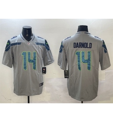 Men's Seattle Seahawks #14 Sam Darnold Gray 2025 Vapor Limited Football Stitched Jersey