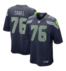 Men's Seattle Seahawks #76 Grey Zabel Nike College Navy 2025 NFL Draft First Round Pick Game Jersey