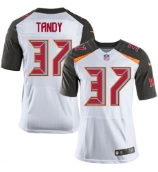Men's Nike Tampa Bay Buccaneers #37 Keith Tandy Elite White NFL Jersey