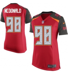 Women's Nike Tampa Bay Buccaneers #98 Clinton McDonald Game Red Team Color NFL Jersey
