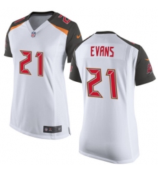 Women's Nike Tampa Bay Buccaneers #21 Justin Evans Game White NFL Jersey