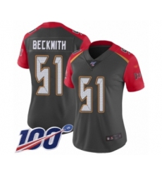 Women's Tampa Bay Buccaneers #51 Kendell Beckwith Limited Gray Inverted Legend 100th Season Football Jersey