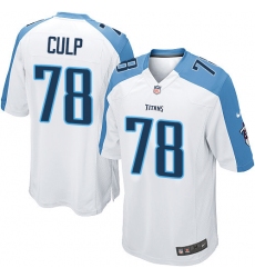 Men's Nike Tennessee Titans #78 Curley Culp Game White NFL Jersey