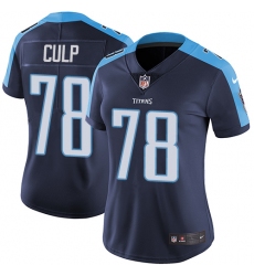 Women's Nike Tennessee Titans #78 Curley Culp Elite Navy Blue Alternate NFL Jersey