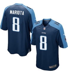 Men's Nike Tennessee Titans #8 Marcus Mariota Game Navy Blue Alternate NFL Jersey