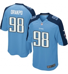 Men's Nike Tennessee Titans #98 Brian Orakpo Game Light Blue Team Color NFL Jersey