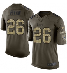 Men's Nike Tennessee Titans #26 Logan Ryan Elite Green Salute to Service NFL Jersey
