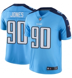 Youth Nike Tennessee Titans #90 DaQuan Jones Elite Light Blue Team Color NFL Jersey