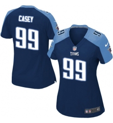Women's Nike Tennessee Titans #99 Jurrell Casey Game Navy Blue Alternate NFL Jersey