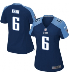 Women's Nike Tennessee Titans #6 Brett Kern Game Navy Blue Alternate NFL Jersey