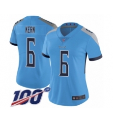 Women's Tennessee Titans #6 Brett Kern Light Blue Alternate Vapor Untouchable Limited Player 100th Season Football Jersey