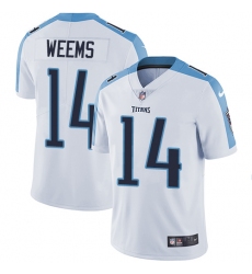 Youth Nike Tennessee Titans #14 Eric Weems Elite White NFL Jersey