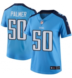 Women's Nike Tennessee Titans #50 Nate Palmer Elite Light Blue Team Color NFL Jersey