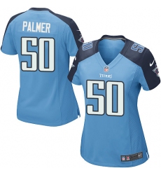 Women's Nike Tennessee Titans #50 Nate Palmer Game Light Blue Team Color NFL Jersey