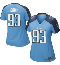 Women's Nike Tennessee Titans #93 Kevin Dodd Game Light Blue Team Color NFL Jersey