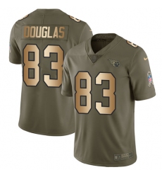 Youth Nike Tennessee Titans #83 Harry Douglas Limited Olive/Gold 2017 Salute to Service NFL Jersey
