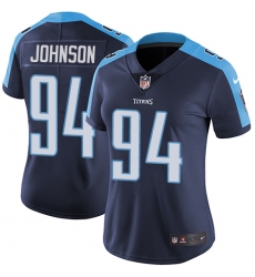 Women's Nike Tennessee Titans #94 Austin Johnson Elite Navy Blue Alternate NFL Jersey