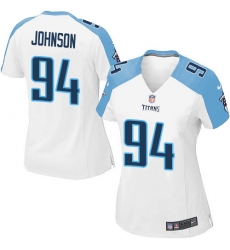 Women's Nike Tennessee Titans #94 Austin Johnson Game White NFL Jersey