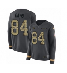 Women's Nike Tennessee Titans #84 Corey Davis Limited Black Salute to Service Therma Long Sleeve NFL Jersey