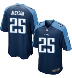 Men's Nike Tennessee Titans #25 Adoree' Jackson Game Navy Blue Alternate NFL Jersey