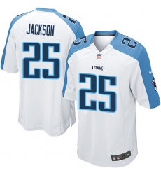 Men's Nike Tennessee Titans #25 Adoree' Jackson Game White NFL Jersey