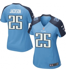 Women's Nike Tennessee Titans #25 Adoree' Jackson Game Light Blue Team Color NFL Jersey