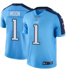Youth Nike Tennessee Titans #1 Warren Moon Elite Light Blue Team Color NFL Jersey