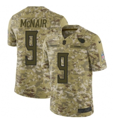 Men's Nike Tennessee Titans #9 Steve McNair Limited Camo 2018 Salute to Service NFL Jersey