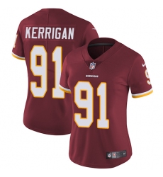 Women's Nike Washington Redskins #91 Ryan Kerrigan Burgundy Red Team Color Vapor Untouchable Limited Player NFL Jersey