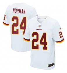 Men's Nike Washington Redskins #24 Josh Norman Elite White NFL Jersey