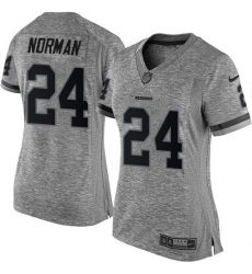 Women's Nike Washington Redskins #24 Josh Norman Limited Gray Gridiron NFL Jersey
