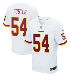 Men's Nike Washington Redskins #54 Mason Foster Elite White NFL Jersey