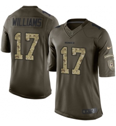 Men's Nike Washington Redskins #17 Doug Williams Elite Green Salute to Service NFL Jersey