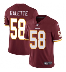 Men's Nike Washington Redskins #58 Junior Galette Burgundy Red Team Color Vapor Untouchable Limited Player NFL Jersey
