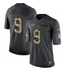Youth Nike Washington Redskins #9 Sonny Jurgensen Limited Black 2016 Salute to Service NFL Jersey