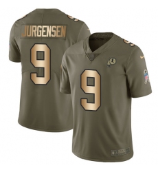 Youth Nike Washington Redskins #9 Sonny Jurgensen Limited Olive/Gold 2017 Salute to Service NFL Jersey