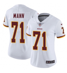 Women's Nike Washington Redskins #71 Charles Mann White Vapor Untouchable Limited Player NFL Jersey