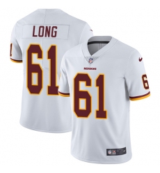 Men's Nike Washington Redskins #61 Spencer Long White Vapor Untouchable Limited Player NFL Jersey