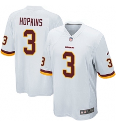 Men's Nike Washington Redskins #3 Dustin Hopkins Game White NFL Jersey