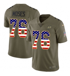 Men's Nike Washington Redskins #76 Morgan Moses Limited Olive/USA Flag 2017 Salute to Service NFL Jersey