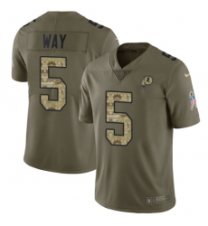 Men's Nike Washington Redskins #5 Tress Way Limited Olive/Camo 2017 Salute to Service NFL Jersey