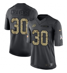 Men's Nike Washington Redskins #30 Su'a Cravens Limited Black 2016 Salute to Service NFL Jersey