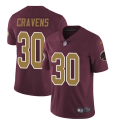 Youth Nike Washington Redskins #30 Su'a Cravens Burgundy Red/Gold Number Alternate 80TH Anniversary Vapor Untouchable Limited Player NFL Jersey