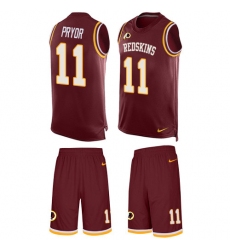 Men's Nike Washington Redskins #11 Terrelle Pryor Limited Burgundy Red Tank Top Suit NFL Jersey