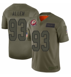 Youth Washington Redskins #93 Jonathan Allen Limited Camo 2019 Salute to Service Football Jersey