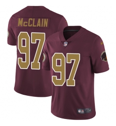 Youth Nike Washington Redskins #97 Terrell McClain Elite Burgundy Red/Gold Number Alternate 80TH Anniversary NFL Jersey