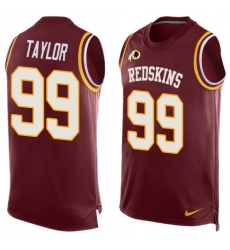 Men's Nike Washington Redskins #99 Phil Taylor Limited Red Player Name & Number Tank Top NFL Jersey