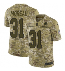 Men's Nike Washington Redskins #31 Fabian Moreau Burgundy Limited Camo 2018 Salute to Service NFL Jersey